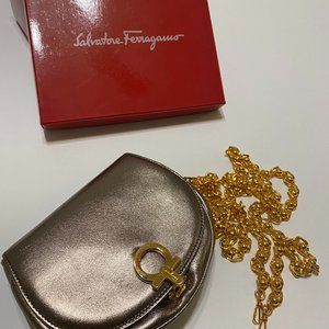 Salvatore Ferragamo Metallic Silver Bag